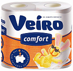 VEIRO Туалетная бумага COMFORT с рисунком 2сл 4шт